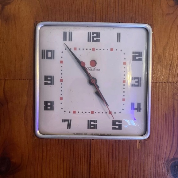 Vintage | Wall Decor | Vintage Art Deco Kitchen Wall Clock Wooden And ...